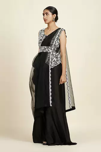 Black Sharara Set