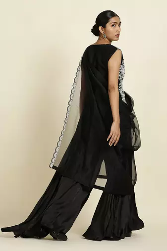 Black Sharara Set