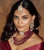 Radiant Pink & White Maang Tikka