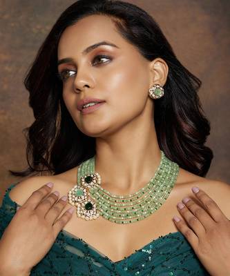 Multi Colour Layered Necklace Set 3