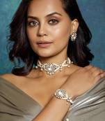 Polki Bracelet With Pearls