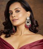 Multi Colour  Polki Earrings