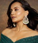 Royal Kundan Polki Chand Baali Earrings