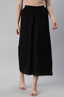Black plain cotton trousers