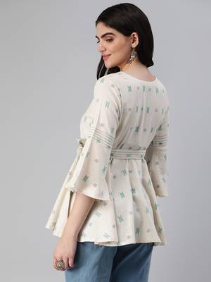 White printed cotton cotton-tops 2