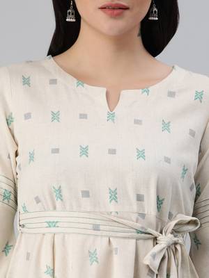 White printed cotton cotton-tops 3
