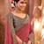 Light maroon plain silk saree with blouse