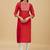 Rayon Straight Embroidery Kurti