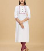 Rayon Straight Embroidery Kurti