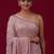 Light pink embroidered georgette saree with blouse