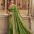 Green embroidered art silk saree with blouse