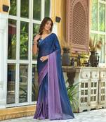 Siroski Work With Chiffon Fabric Padding Saree