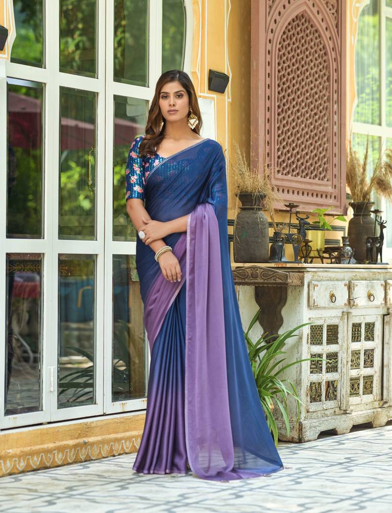 Siroski Work With Chiffon Fabric Padding Saree