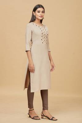 Cotton Straight Embroidery Kurti for women 4