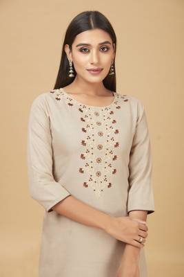 Cotton Straight Embroidery Kurti for women 5