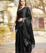 Trendmalls  Rangoli Silk Heavy Embroidred Party Wear Saree With Blouse