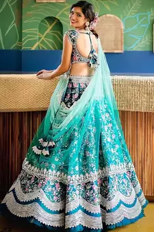 Trendmalls  Satin Embroidery Work Wedding, Party Wear Semi-stitched Latest Lehenga Choli With Dupatta