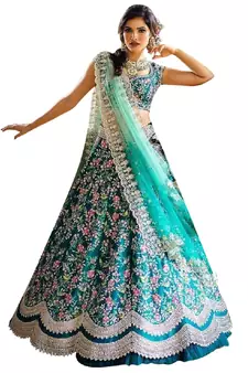 Trendmalls  Satin Embroidery Work Wedding, Party Wear Semi-stitched Latest Lehenga Choli With Dupatta