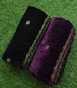 unstitched designer velvet blouse piece material combo offer