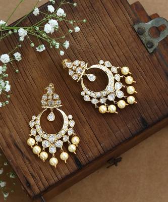 Lightweight Polki Chandbali 2