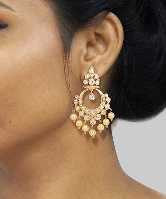 Lightweight Polki Chandbali 1