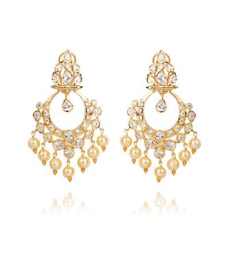 Lightweight Polki Chandbali 5