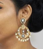 Gold Finish Ethnic Earrings