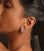 Rosegold Butterfly Earring Tops