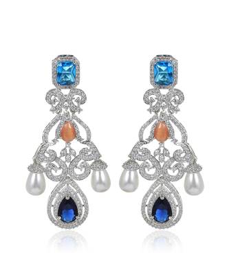 Victorian Blue Diamond Earrings 2
