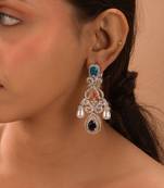 Victorian Blue Diamond Earrings