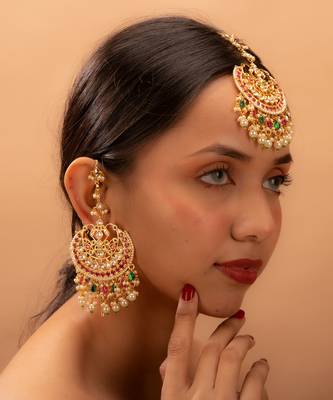 Kundan Mangtika With Chandbali Combo Set 1