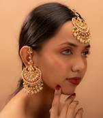 Kundan Mangtika With Chandbali Combo Set