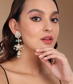 Parrot Kundan Double Jhumkis