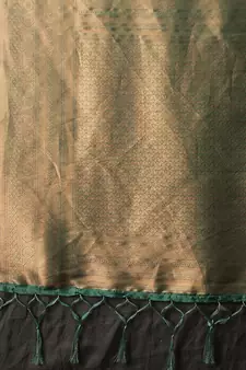 BANARASI SOFTY GREEN GREY COPPER WEAVING SAREE WITH BLOUSE