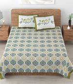Cotton Printed King Size Double Bedsheet with 2 Pillow Covers Set