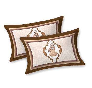 Cotton Printed King Size Double Bedsheet with 2 Pillow Covers Set 5