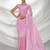 Bollywood Style Sparkling Sequins Work Pink Georgette Partywear Saree