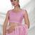 Bollywood Style Sparkling Sequins Work Pink Georgette Partywear Saree