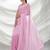 Bollywood Style Sparkling Sequins Work Pink Georgette Partywear Saree