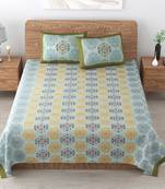 Cotton Printed King Size Double Bedsheet with 2 Pillow Covers Set
