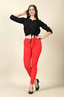 Rust Colour Regular Pant For Casual Matchig Style