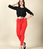 Rust Colour Regular Pant For Casual Matchig Style