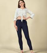 Nevy Blue Colour Regular Pant For Casual Matchig Style