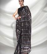 Black Glamorous Partywear Saree For Sophesticated Looks