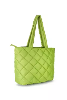Uno Parrot Green  Quilted Polyester Diamond Self Design Handheld Bag