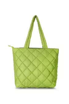 Uno Parrot Green  Quilted Polyester Diamond Self Design Handheld Bag