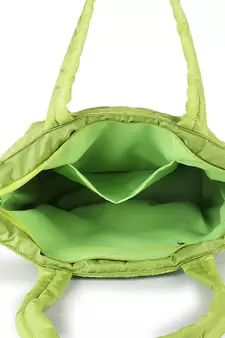 Uno Parrot Green  Quilted Polyester Diamond Self Design Handheld Bag