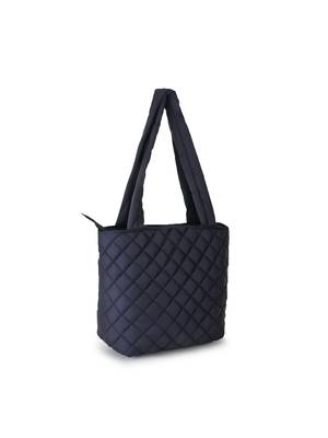 Anekaant Uno Black Quilted Polyester Diamond Self Design Handheld Bag 3
