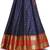 Get the stunning look by dressing up with latest trendy Blue and Red Half Saree with unstitched Blouse and Dupatta