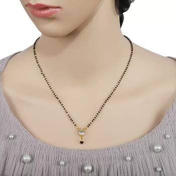 Yellow pearl mangalsutra 4